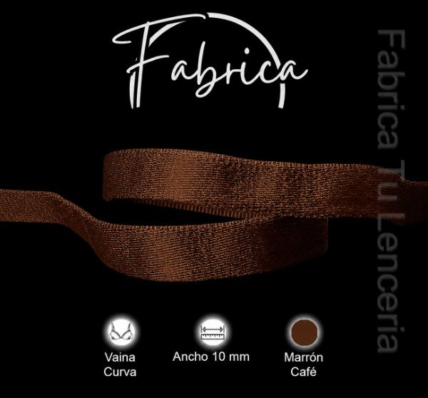 Producto - Vaina Marrón Café 10mm curva (1 metro)