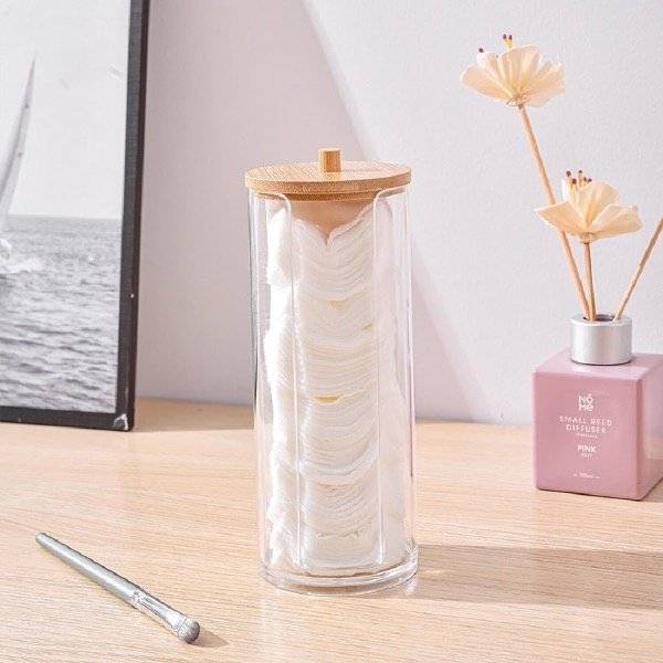 Producto - Organizador acrílico con tapa bambú - ALTO