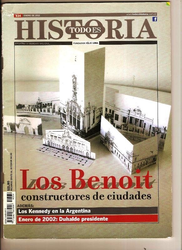 Producto - Revista Todo Es Historia N 534 - enero 2012 - LOS BENOIT - LOS KENNEDY - DUHALDE