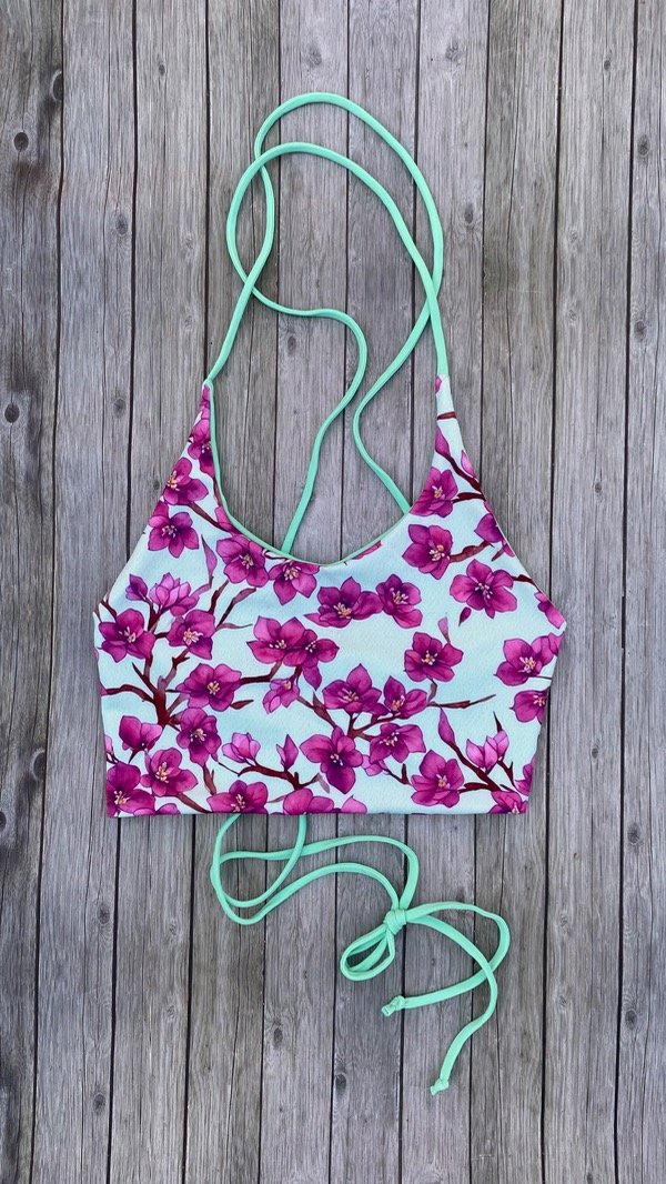 Tops regulables reversibles flor de ciruelo — imagen 2