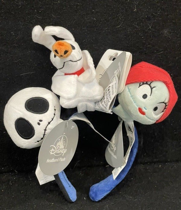 Producto - Vincha de peluche con los personajes Jack Skellington, Sally y Zero