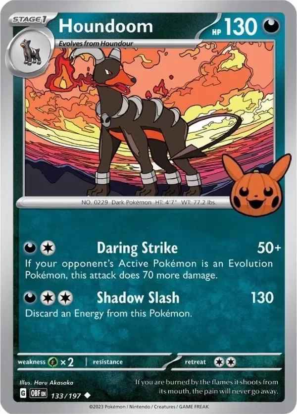 Producto - Houndoom - 133/197 - Obsidian Flames Trick or Trade BOOster 2024