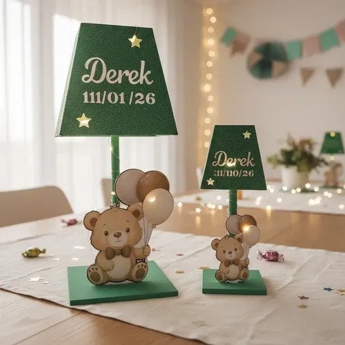 Producto - Souvenirs Decorado Ositos Mdf 20u+2 Centrales+luz Led - 0