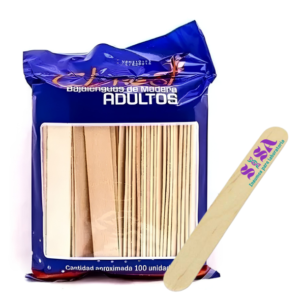 Producto - Bajalengua de madera adulto x 100 unidades