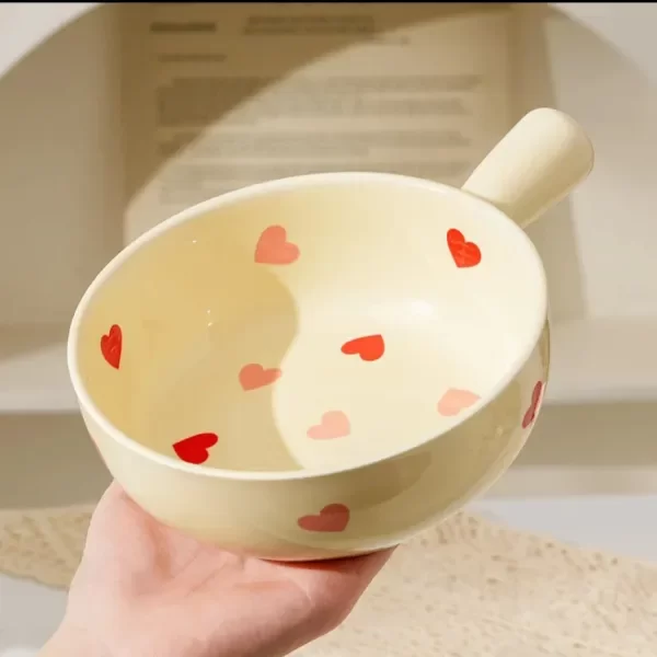 Producto - BOWL CON MANEJA CERAMICA 6" CORAZON