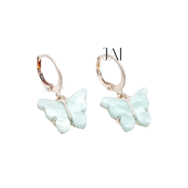Producto - Argollas mariposas celeste