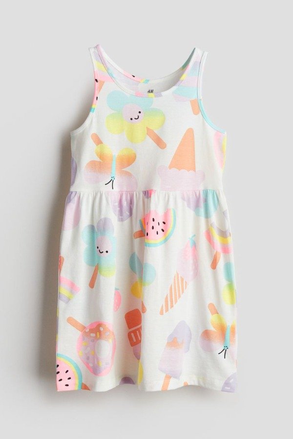 Producto - Vestido HM Blanco con Helados y Postres