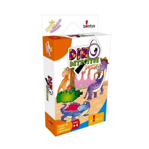 Producto - JUEGO DIDACTICO C/CARTAS DINO DETECTIVE EN CAJA 9X17CM