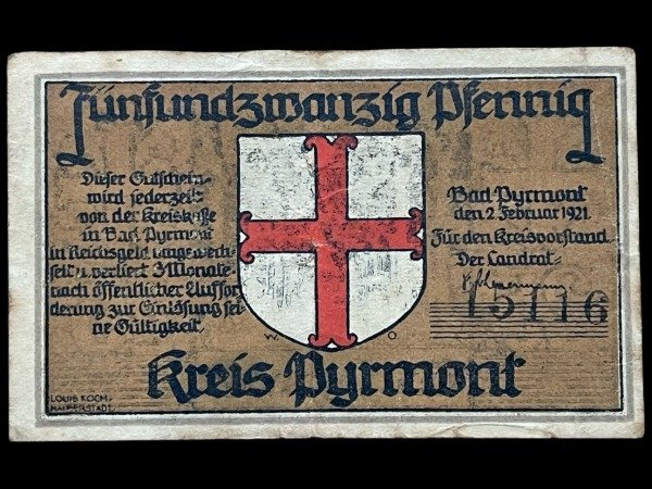 Producto - Alemania - Bad Pyrmont (1921) 25 Pfennig