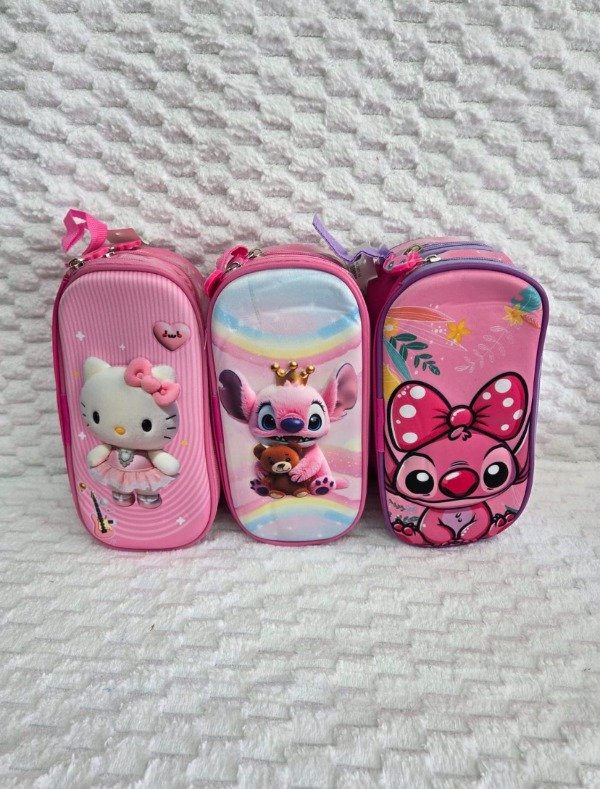 Producto - Cartucheras 3D 2 Cierres niñas (3 modelos) 1