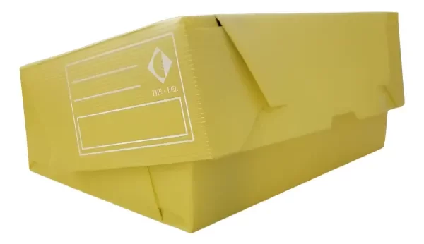 Producto - CAJA PLASTICA THE PEL OFICIO AMARILLA