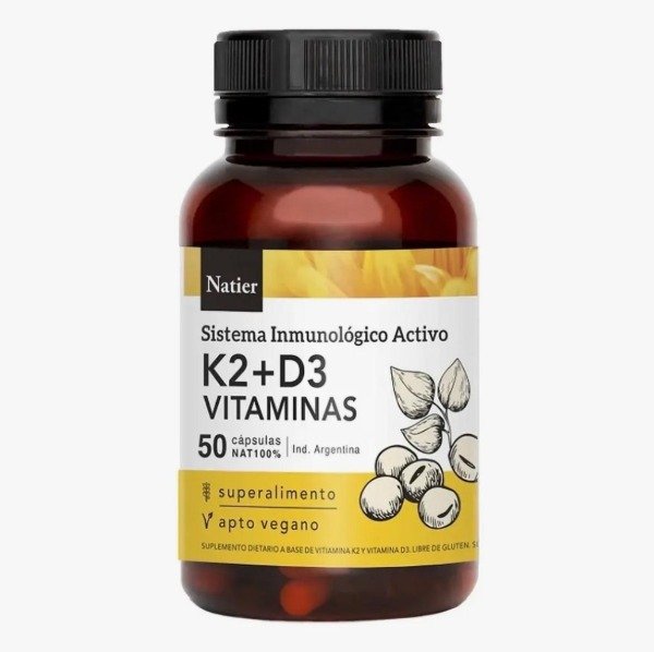 Producto - Suplemento de K2 + D3 Vitaminas - Natier-