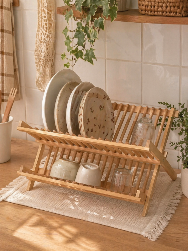 Producto - Escurridor seca de platos de Bambu