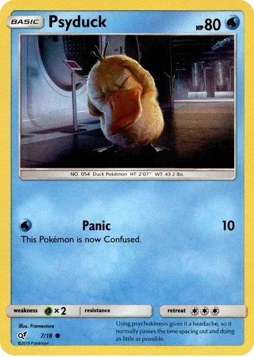 Producto - Psyduck - 7/18 - Detective Pikachu - Holo
