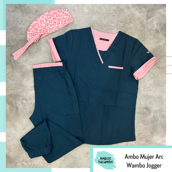 Producto - Ambo Jogger Petroleo detalle Rosa Arc