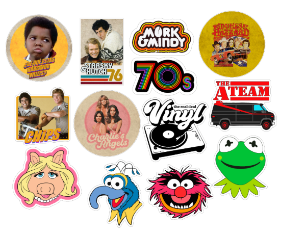 Producto - Planchita Stickers Retro 3