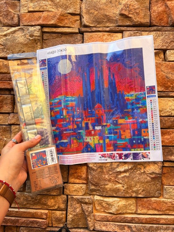 Producto - Lámina DIAMOND PAINTING 30 x 30 cm. CASTILLO