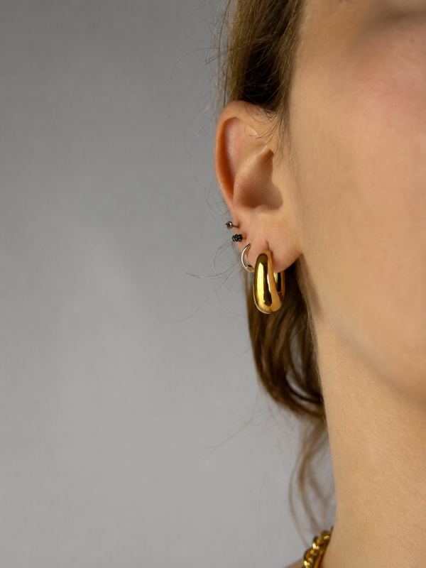 Producto - ARGOLLAS DE PLATA DORADA 3641 - 1