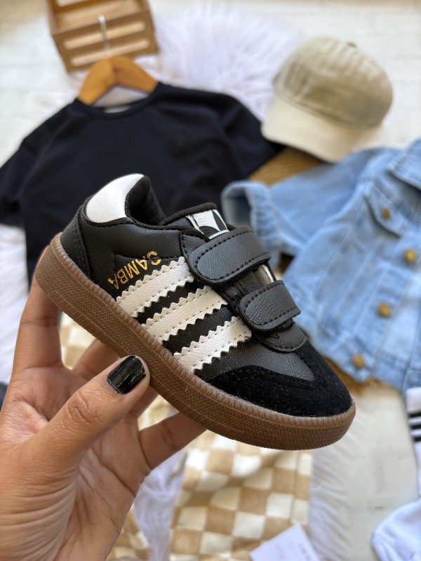 Producto - Samba baby con abrojo NEGRAS 17 al 26 - 1