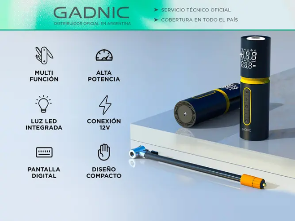 Producto - Compresor De Aire 100W 12V Digital -Gadnic (AV000417) - 1