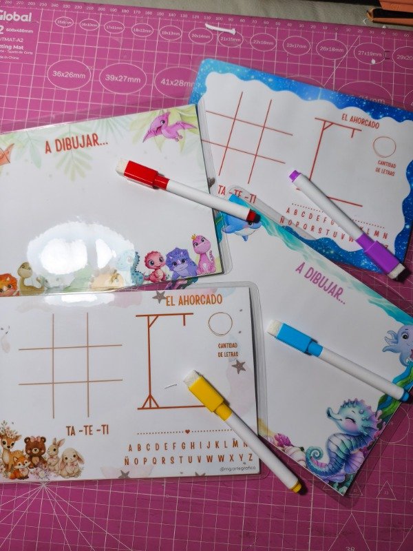 Producto - Pack X10 Pizarra mágica con marcador/borrador - 8
