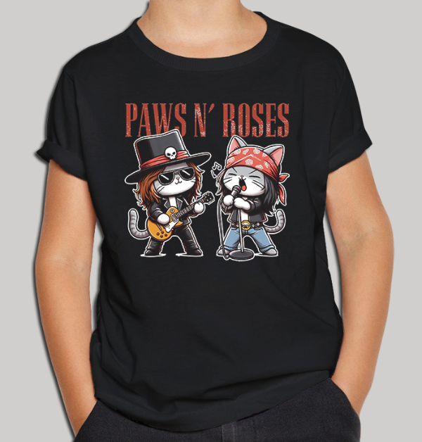 Producto - Remera de NIño Paws N Roses