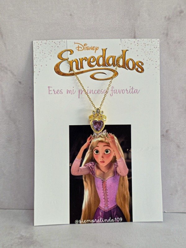 Producto - Collar rapunzel corona dorado