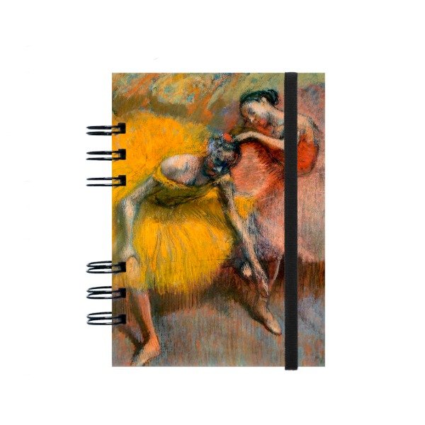 Producto - Cuaderno A6 Dos Bailarinas en Amarillo y Rosa