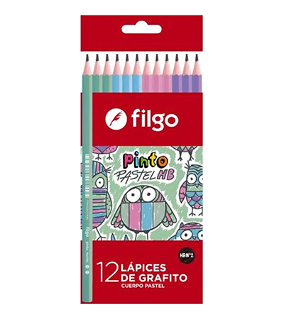 Producto - Lapices de grafito negro FILGO HB cuerpo pastel - 0