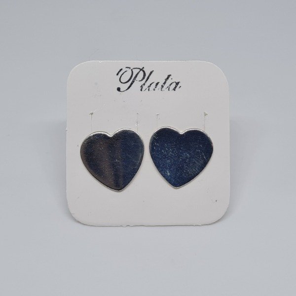 Producto - Aros plata corazon liso mediano