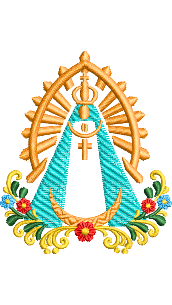 Producto - Virgen de Luján filete flor 6,8 y 10cm