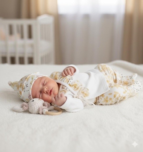 Producto - Batita para recién nacido con volados / suave y delicada / Alma Bebé