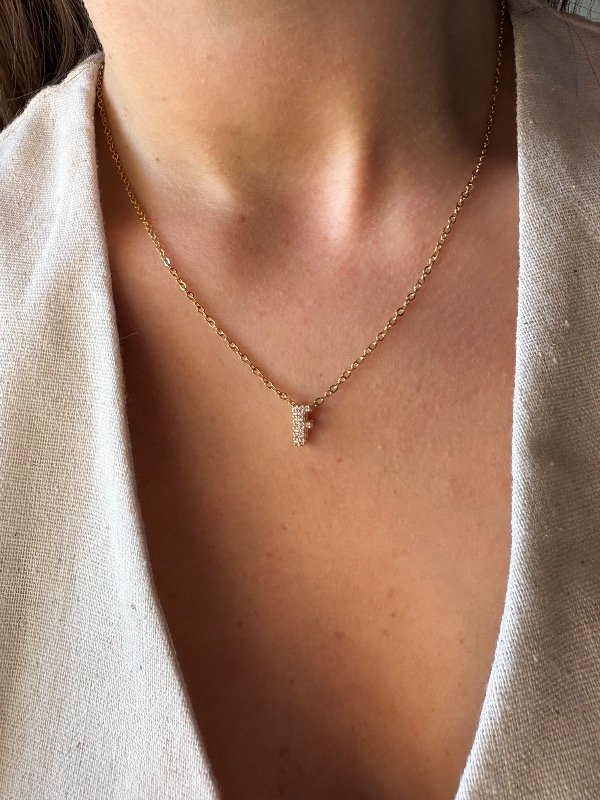 Producto - Cadena INICIAL CUBIC - Acero dorado