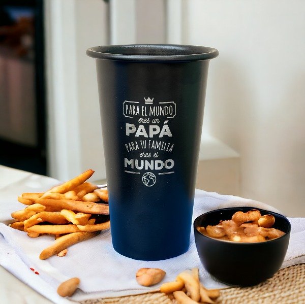 Producto - Vaso Fernet/Cerveza de un Litro de Aluminio Grabado DÍA DEL PADRE