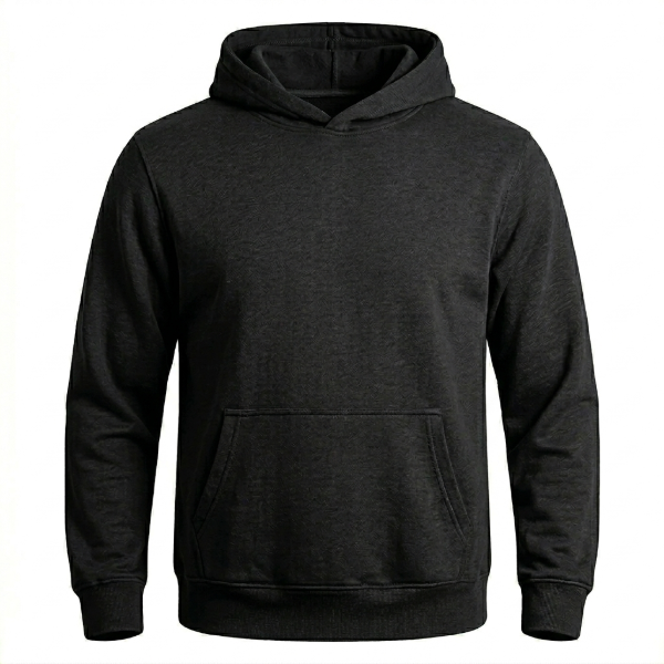 Producto - Buzo Liso con Capucha Negro