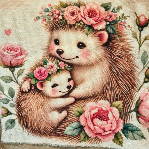 Producto - Floral Hedgehog Family - Familia de Erizitos Florales