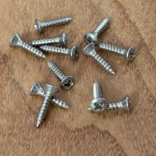 Producto - Tornillos para Pickguard de Acero inoxidable Cromados por unidad