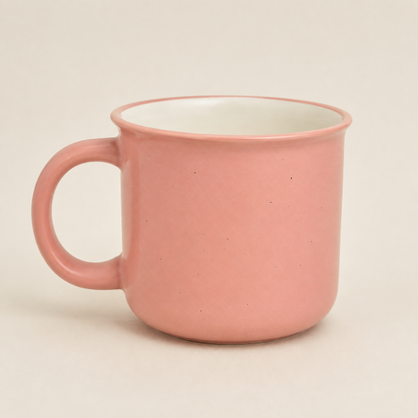 Producto - Taza grande de Cerámica Rosa 450 ml - 0