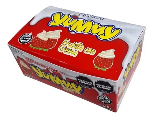 Producto - Gomitas Yummy 30 gr Frutilla Con Crema x 12