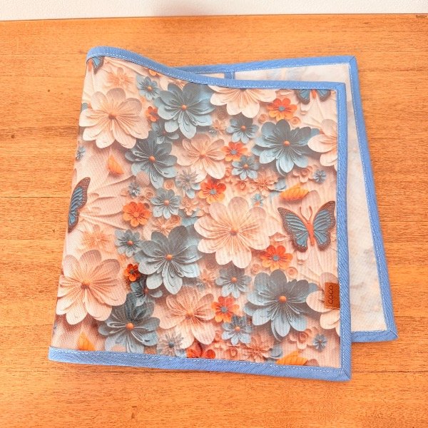 Producto - FUNDA para CARPETA Nro 3 Diseño Azul/Dorado