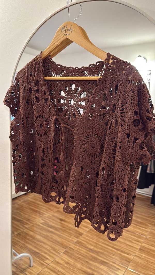 Producto - Saco Juana crochet choco