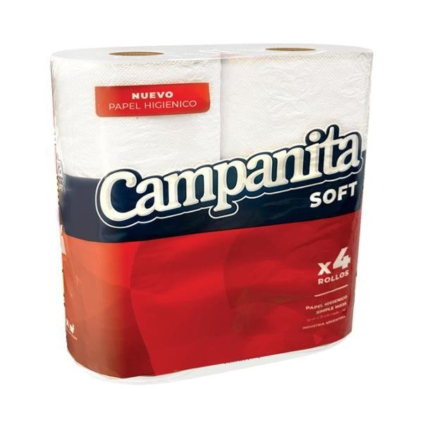 Producto - PAPEL HIGIE x 4 CAMPANITA SOFT 30M x 12u