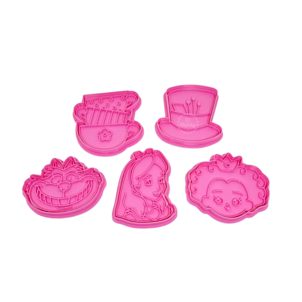 Producto - Set de 5 cortantes de Alicia en el pais de las maravillas