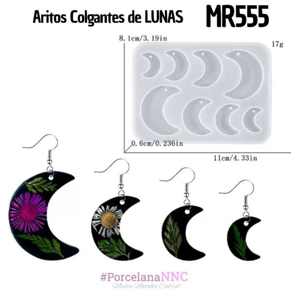 Producto - Aritos Colgantes de LUNAS MR555