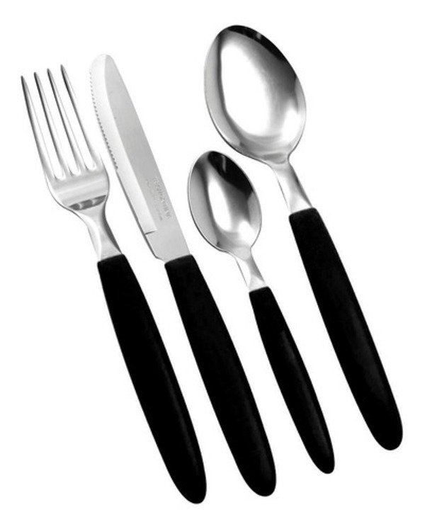 Producto - IPANEMA JGO.CUBIERTOS 24PZ NEGRO TRAMONTINA