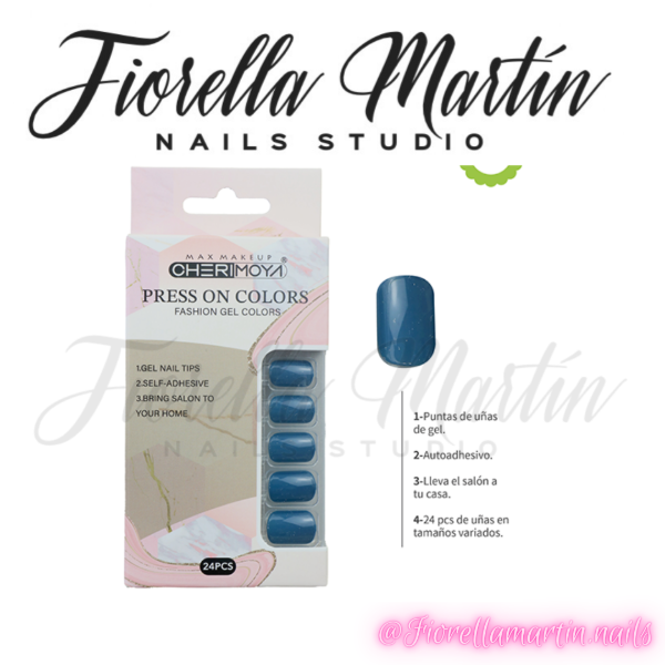 Producto - CHERIMOYA PRESS ON OVAL AZUL