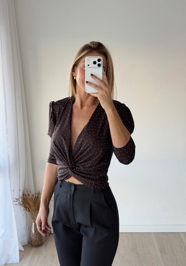 Producto - BLUSA PRINCESA STRASS NUDO