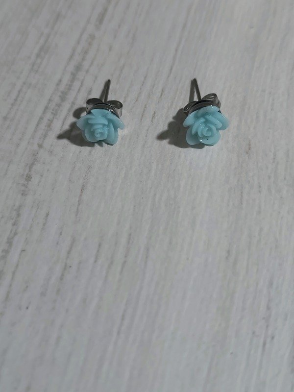 Producto - Aros rosas celestes chico