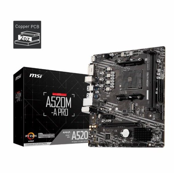 Producto - Placa Madre MSI AM4 A520M-A PRO DDR4 BOX M-ATX