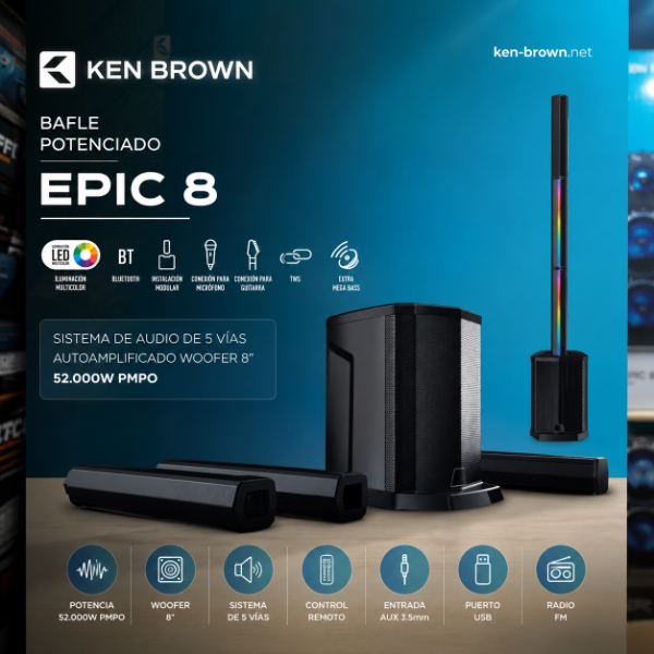 Producto - BAFLE POTENCIADO KEN BROWN EPIC 8